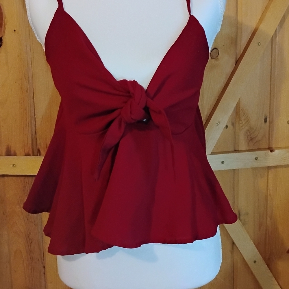 Elegant Red Women's Top